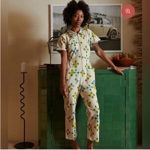 Floral Cream Jumpsuit by Noble size XL